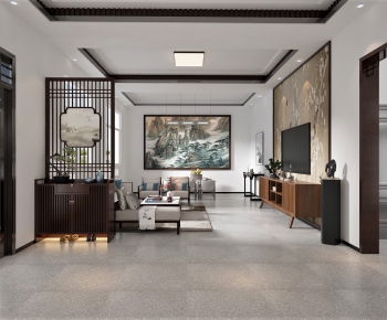 Chinese Style A Living Room-ID:812299974