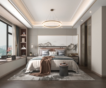 New Chinese Style Bedroom-ID:198148977