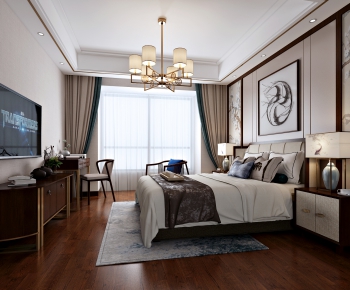 New Chinese Style Bedroom-ID:371547947