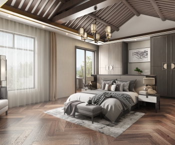 New Chinese Style Bedroom-ID:137270931