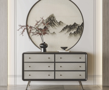 New Chinese Style Side Cabinet/Entrance Cabinet-ID:438201906