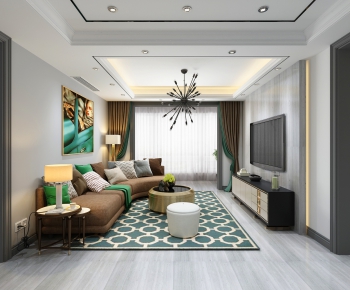 Modern A Living Room-ID:256337883