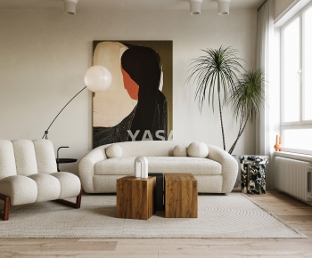 Wabi-sabi Style A Living Room-ID:663292884