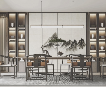 New Chinese Style Dining Room-ID:644179116