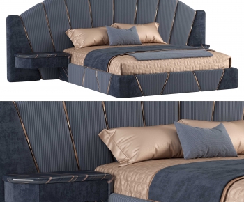 Modern Double Bed-ID:808377036