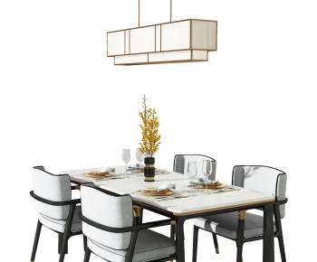 New Chinese Style Dining Table And Chairs-ID:303070078