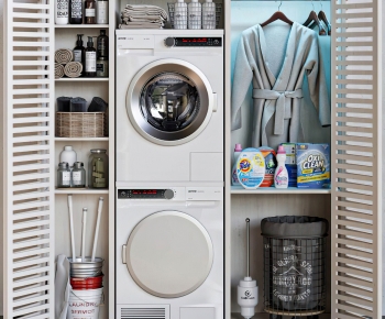 Modern Laundry Cabinet-ID:660928964
