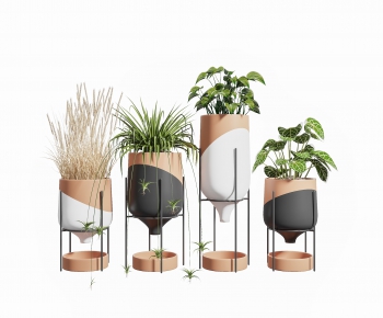 Modern Potted Green Plant-ID:744307047