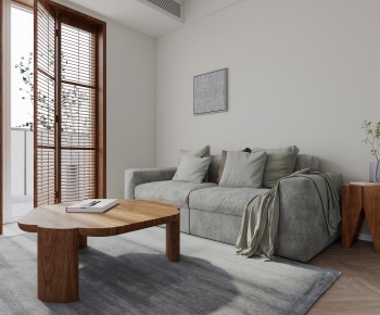 Nordic Style Wabi-sabi Style A Living Room-ID:281343944