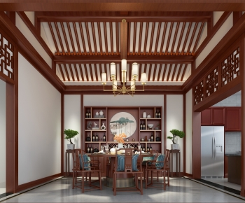 New Chinese Style Dining Room-ID:675992013