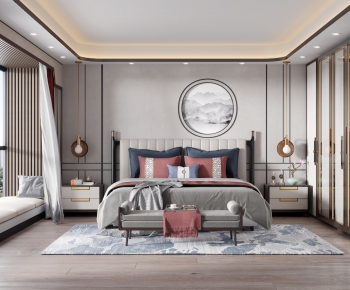 New Chinese Style Bedroom-ID:492893938