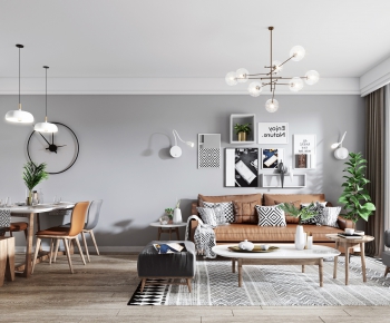 Nordic Style A Living Room-ID:588397984