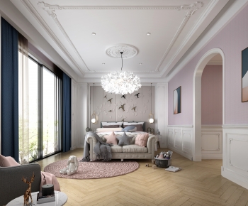 French Style Girl's Room Daughter's Room-ID:750555042