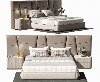 Modern Double Bed-ID:874475004