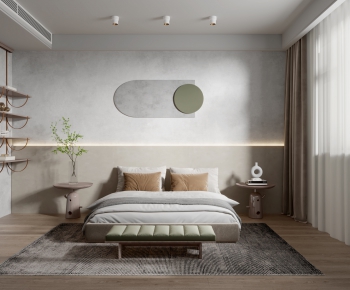 Wabi-sabi Style Bedroom-ID:519855982