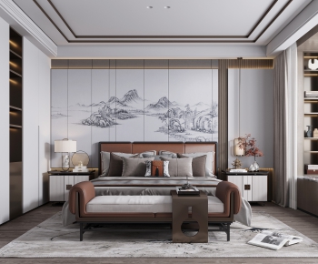 New Chinese Style Bedroom-ID:311631929
