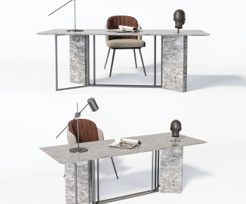 Wabi-sabi Style Computer Desk And Chair-ID:603045941