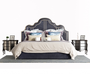 European Style Double Bed-ID:883589983