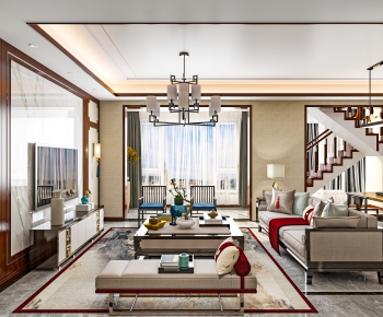 Chinese Style A Living Room-ID:195605047