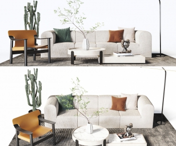 Wabi-sabi Style Sofa Combination-ID:547262918