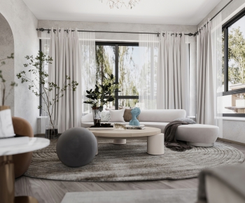 Wabi-sabi Style A Living Room-ID:840476042