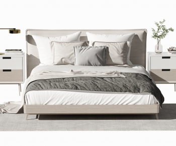 Modern Double Bed-ID:495498903