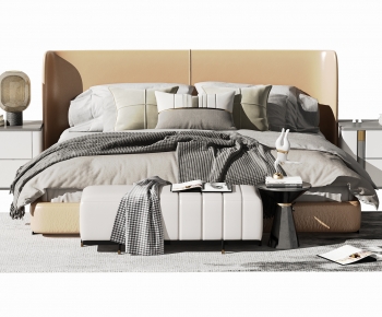 Modern Double Bed-ID:467983017