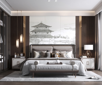 New Chinese Style Bedroom-ID:358645924