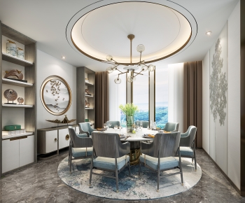 New Chinese Style Dining Room-ID:907238967