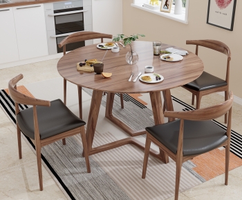 Nordic Style Dining Table And Chairs-ID:298891185