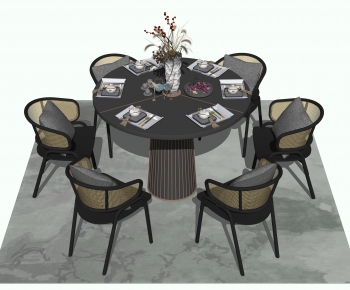 New Chinese Style Dining Table And Chairs-ID:872967001
