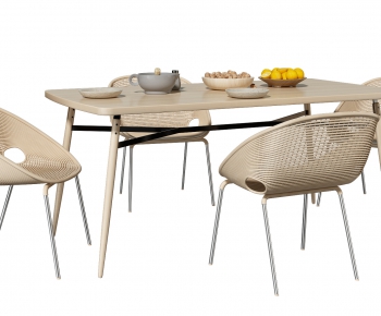 Modern Dining Table And Chairs-ID:380844121