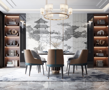 New Chinese Style Dining Room-ID:255639664