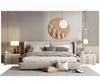 Modern Double Bed-ID:565242058