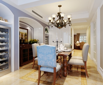 American Style Dining Room-ID:627150548