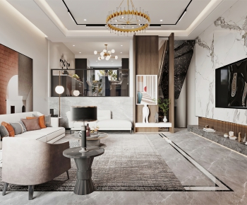 Modern A Living Room-ID:294506075