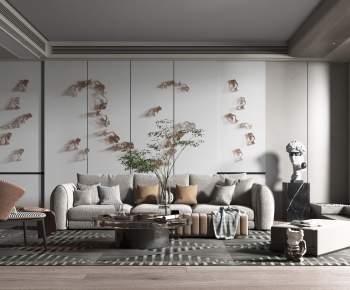 Wabi-sabi Style A Living Room-ID:916388991