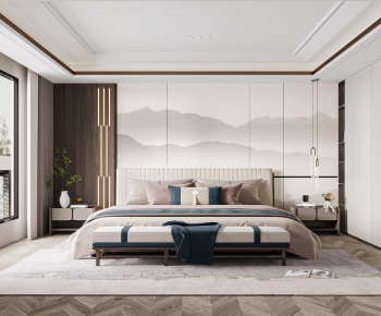 New Chinese Style Bedroom-ID:349679952
