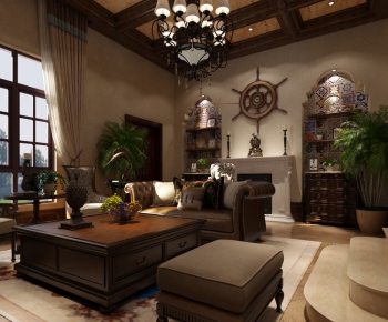 American Style A Living Room-ID:609409095