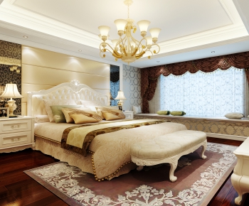 Simple European Style Bedroom-ID:629770995