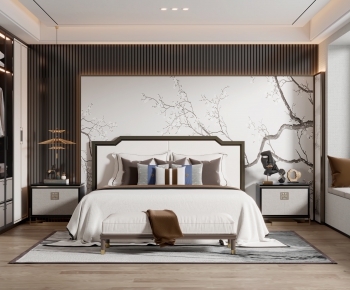 New Chinese Style Bedroom-ID:316827067