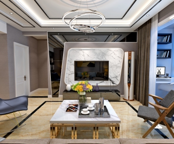 Modern A Living Room-ID:777800084