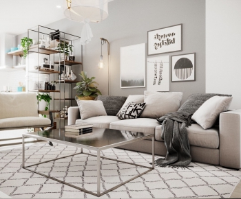Nordic Style A Living Room-ID:395201923