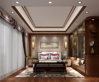 New Chinese Style Bedroom-ID:851553926