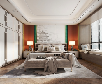 New Chinese Style Bedroom-ID:137599958