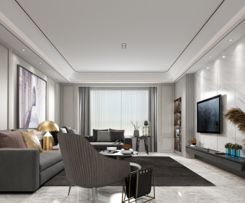 Modern A Living Room-ID:441737893