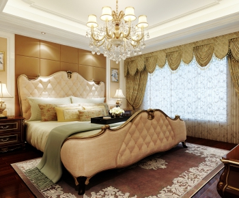 Simple European Style Bedroom-ID:770715956