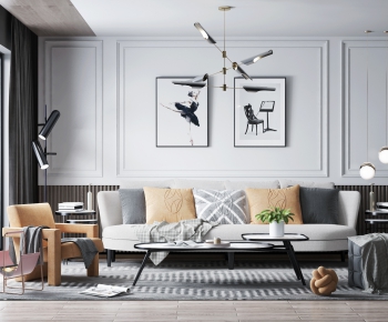 Nordic Style A Living Room-ID:746531962