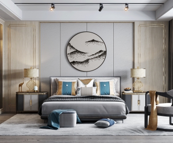 New Chinese Style Bedroom-ID:448420059