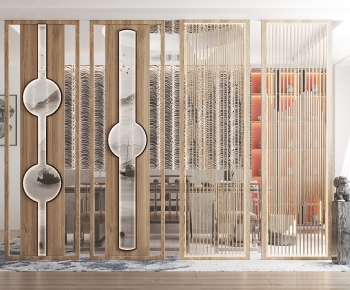 New Chinese Style Wooden Screen Partition-ID:294040921